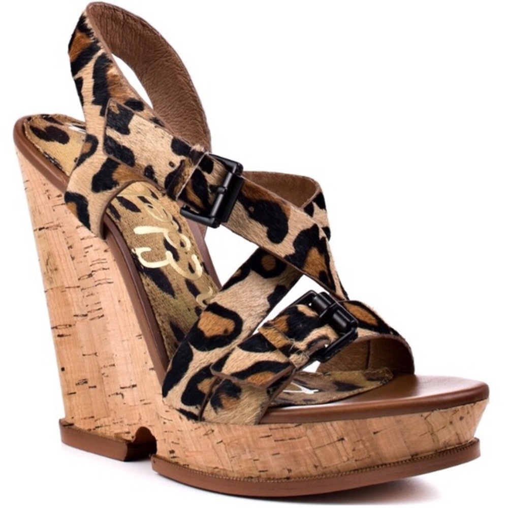 Sam Edelman Leopard Print Wedges